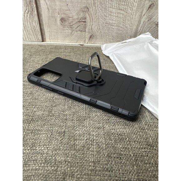 Jusy Black Shockproof Kickstand Case For Samsung Galaxy Note 20 With Ring Holder - Picture 3 of 4
